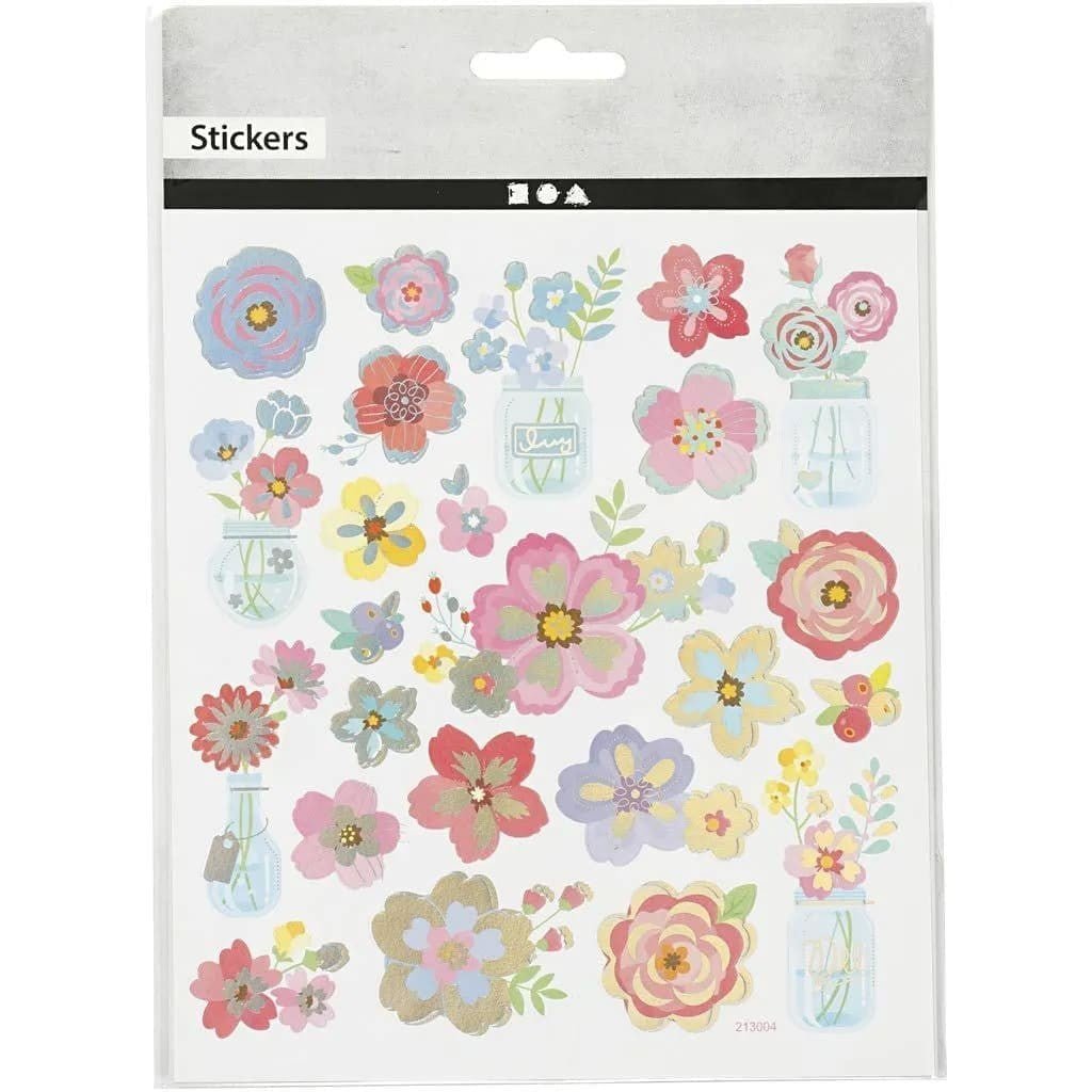 Stickers Creotime Blommor - Vårblommor metallic - 2 - Creotime - Tidformera