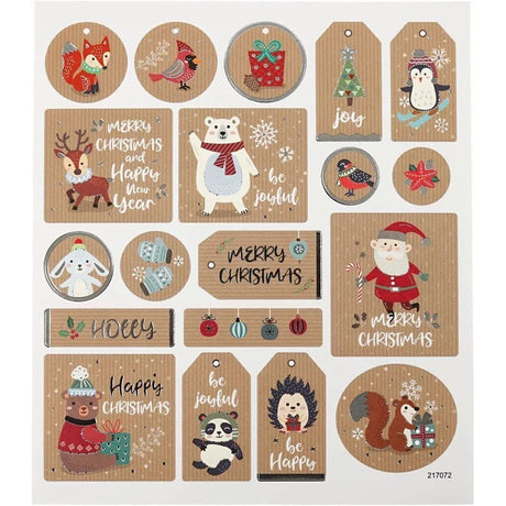 Stickers Creotime Jul - Merry Christmas Kraft - Creotime - Tidformera