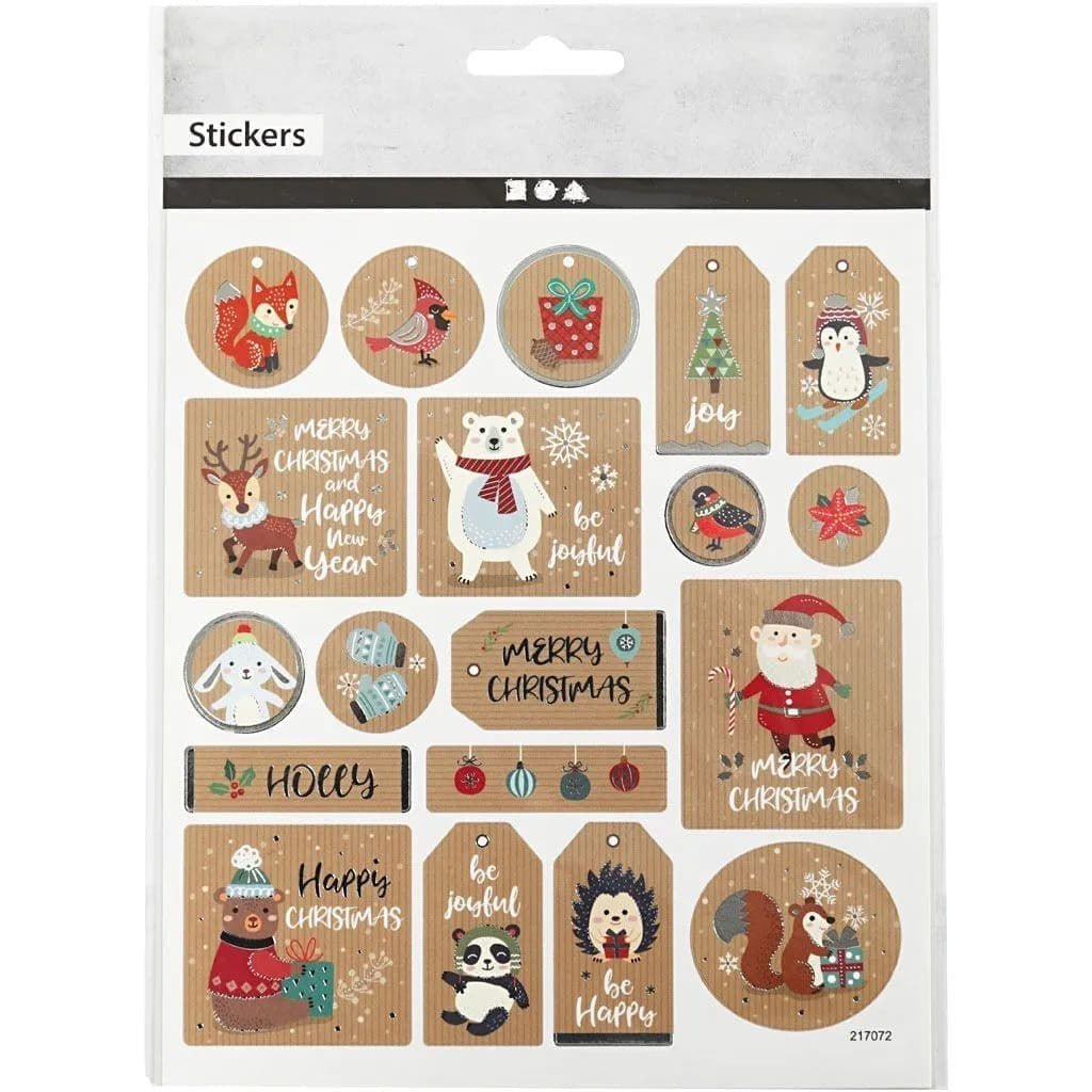 Stickers Creotime Jul - Merry Christmas Kraft - Creotime - Tidformera