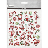 Stickers Creotime Jul - Santa Claus and candy stick - Creotime - Tidformera