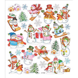 Stickers Creotime Vinter - Snowmen skiing - 1 - Creotime - Tidformera