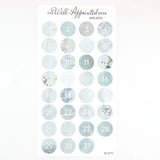 Stickers - Date Dots - Blue - 1 - The Well-Appointed Desk - Tidformera