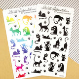 Stickers - Everyday Is Caturday - Black - 3 - The Well-Appointed Desk - Tidformera
