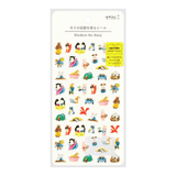 Stickers for Diary Animal Scenes - Midori - Tidformera