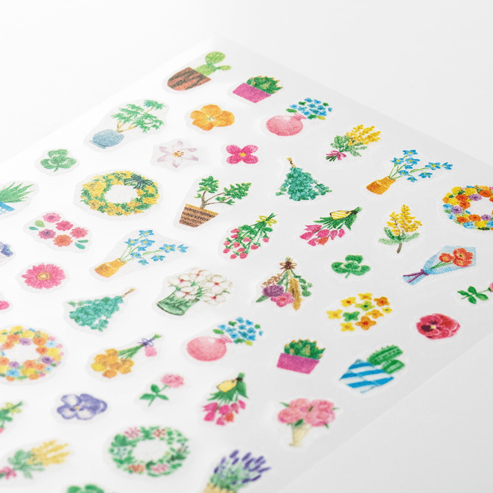 Stickers for Diary Flower - Midori - Tidformera