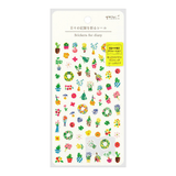 Stickers for Diary Flower - Midori - Tidformera