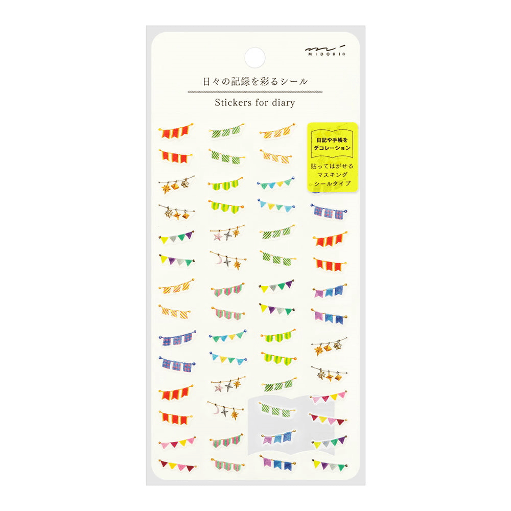 Stickers for Diary Garlands - Midori - Tidformera