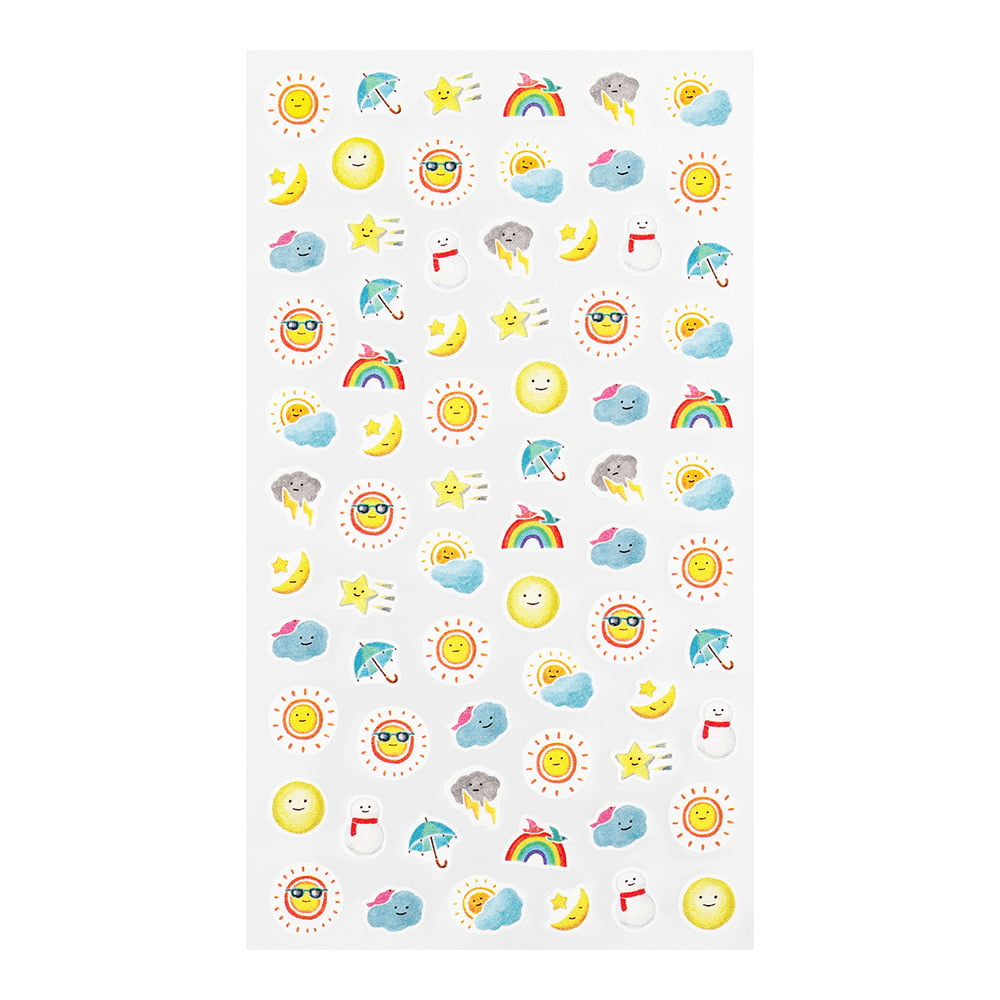 Stickers for Diary Weather - Midori - Tidformera