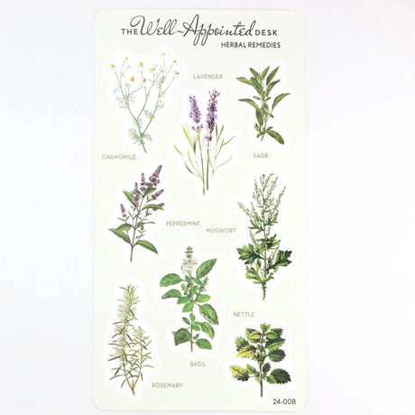 Stickers - Herbal Remedies - 1 - The Well-Appointed Desk - Tidformera