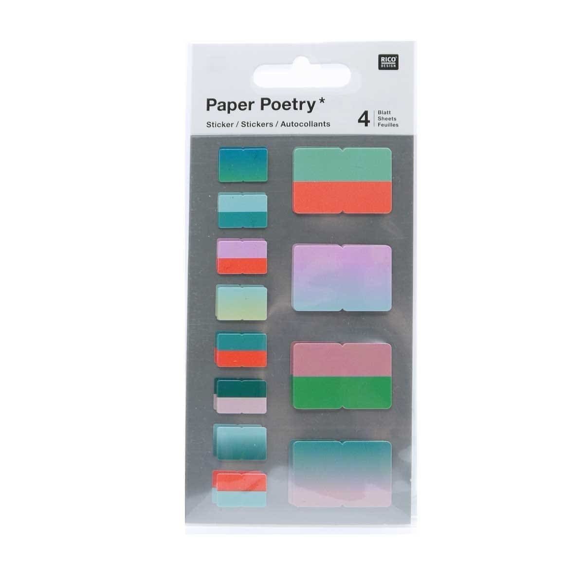 Stickers Index Paper Poetry - Green - Rico Design - Tidformera