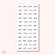 Stickers Kalender - Monthly - Large Typewriter (förkortat) - 1 - Hello Petite Paper - Tidformera