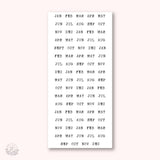 Stickers Kalender - Monthly - Small Typewriter (förkortat) - 1 - Hello Petite Paper - Tidformera