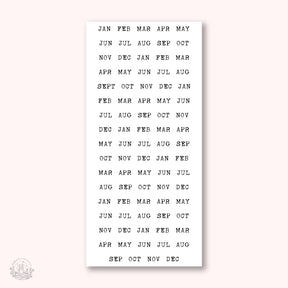 Stickers Kalender - Monthly - Small Typewriter (förkortat) - 1 - Hello Petite Paper - Tidformera