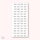 Stickers Kalender - Week - Large Typewriter (förkortat) - 1 - Hello Petite Paper - Tidformera