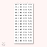 Stickers Kalender - Week - Small Typewriter (förkortat) - 1 - Hello Petite Paper - Tidformera