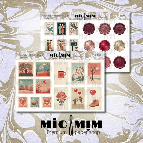 Stickers Mic & Mim - From My heart to Yours - 1 - MIC & MIM Premium Paper Shop - Tidformera