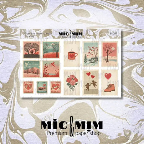 Stickers Mic & Mim - From My heart to Yours - 2 - MIC & MIM Premium Paper Shop - Tidformera
