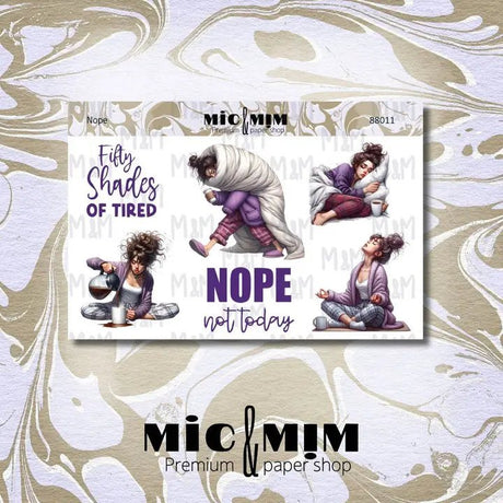 Stickers Mic & Mim - Nope - 1 - MIC & MIM Premium Paper Shop - Tidformera