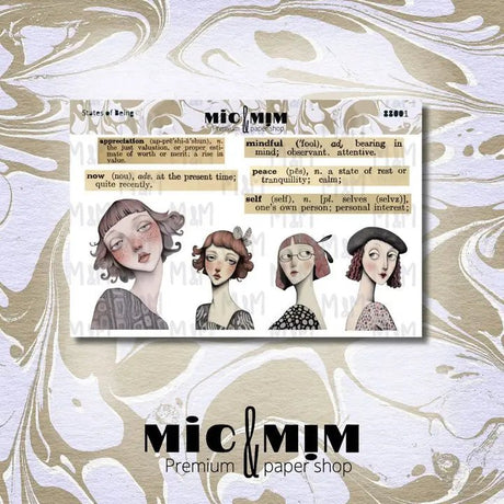 Stickers Mic & Mim - States of Being - 1 - MIC & MIM Premium Paper Shop - Tidformera