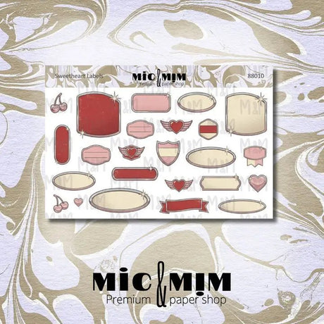Stickers Mic & Mim - Sweetheart Labels - 1 - MIC & MIM Premium Paper Shop - Tidformera