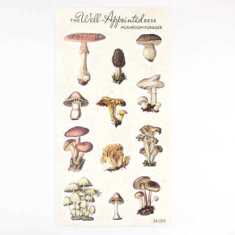 Stickers - Mushroom Forager - 1 - The Well-Appointed Desk - Tidformera
