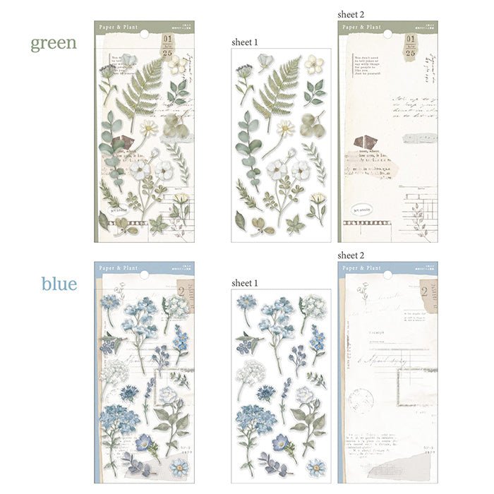 Stickers Paper and Plant Sticker - Blue - Mind Wave - Tidformera