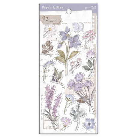 Stickers Paper and Plant Sticker - Purple - Mind Wave - Tidformera