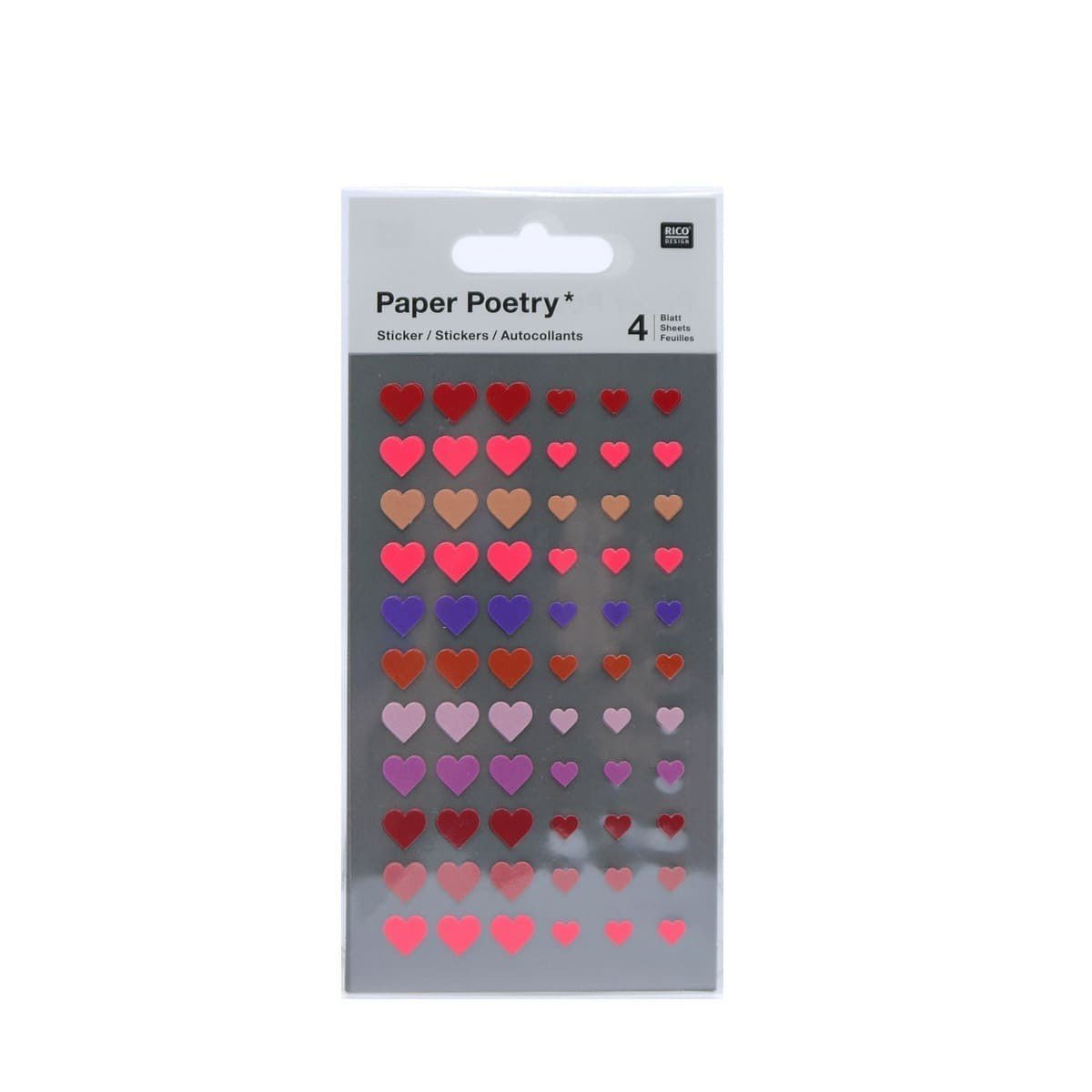 Stickers Paper Poetry - Hearts - 1 - Rico Design - Tidformera