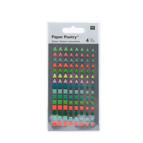 Stickers Paper Poetry - Triangles & Squares - 1 - Rico Design - Tidformera