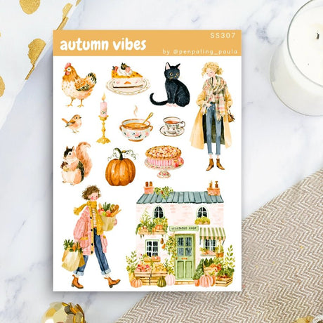 Stickers - Penpaling Paula - Autumn Vibes - 1 - Penpaling Paula - Tidformera