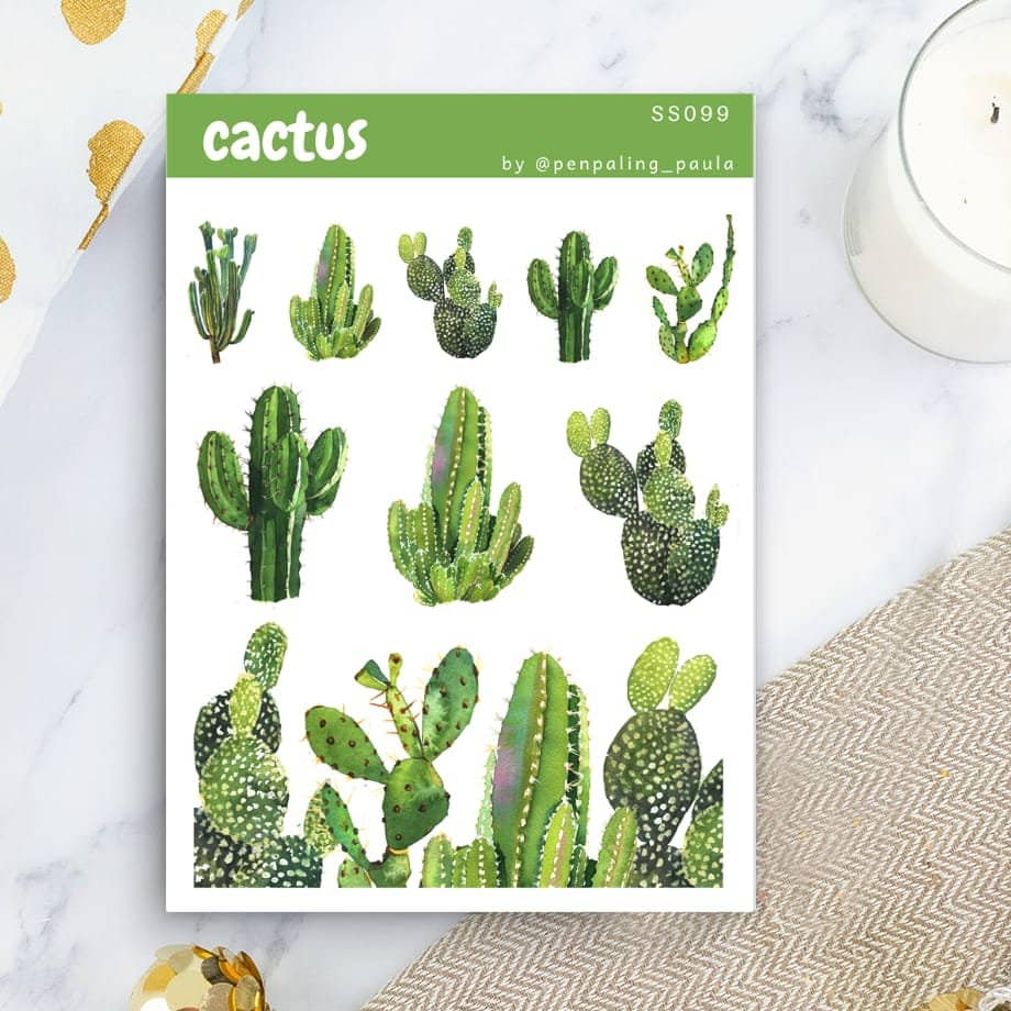 Stickers - Penpaling Paula - Cactus - 1 - Penpaling Paula - Tidformera