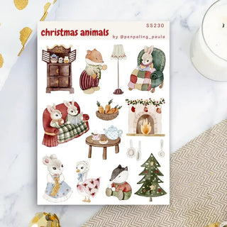 Stickers - Penpaling Paula - Christmas Animals - 1 - Penpaling Paula - Tidformera