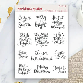 Stickers - Penpaling Paula - Christmas Quotes - 1 - Penpaling Paula - Tidformera