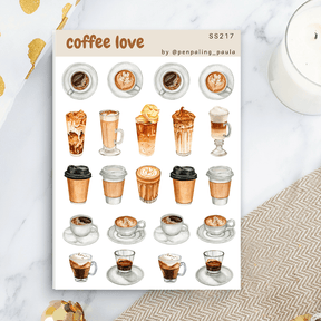Stickers - Penpaling Paula - Coffee love - 1 - Penpaling Paula - Tidformera