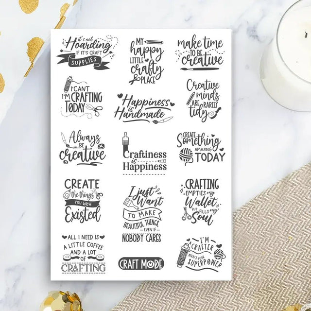 Stickers - Penpaling Paula - Craft Quotes - 1 - Penpaling Paula - Tidformera