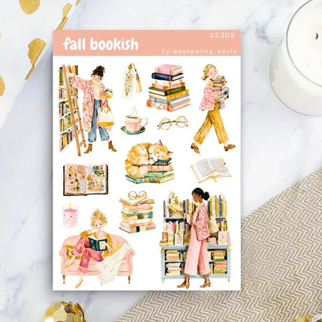 Stickers - Penpaling Paula - Fall Bookish - 1 - Penpaling Paula - Tidformera