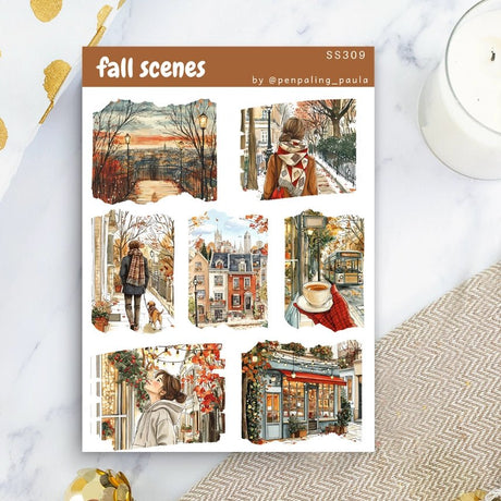 Stickers - Penpaling Paula - Fall Scenes - 1 - Penpaling Paula - Tidformera