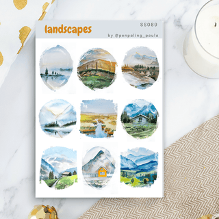 Stickers - Penpaling Paula - Landscapes - 1 - Penpaling Paula - Tidformera