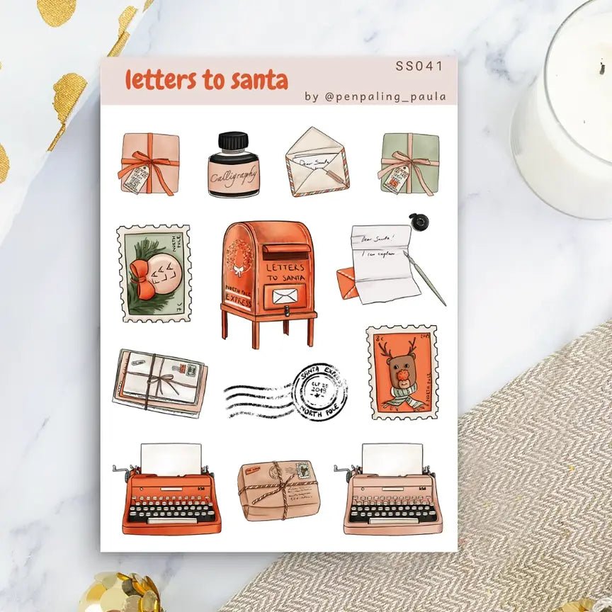 Stickers - Penpaling Paula - Letters To Santa - 1 - Penpaling Paula - Tidformera