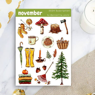 Stickers - Penpaling Paula - November - 1 - Penpaling Paula - Tidformera