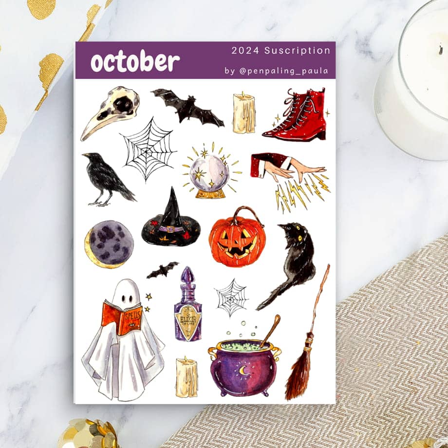 Stickers - Penpaling Paula - October - 1 - Penpaling Paula - Tidformera