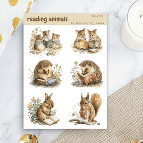 Stickers - Penpaling Paula - Reading animals - 1 - Penpaling Paula - Tidformera