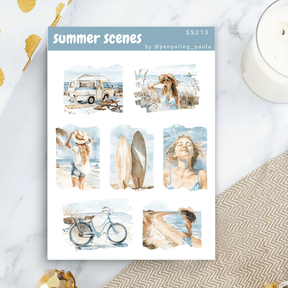 Stickers - Penpaling Paula - Summer scenes - 1 - Penpaling Paula - Tidformera