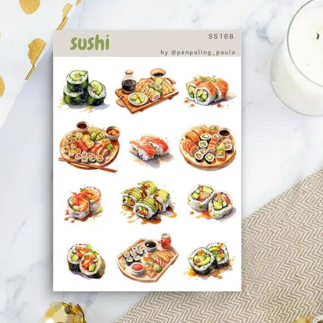 Stickers - Penpaling Paula - Sushi - 1 - Penpaling Paula - Tidformera