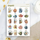 Stickers - Penpaling Paula - Teapots - 1 - Penpaling Paula - Tidformera