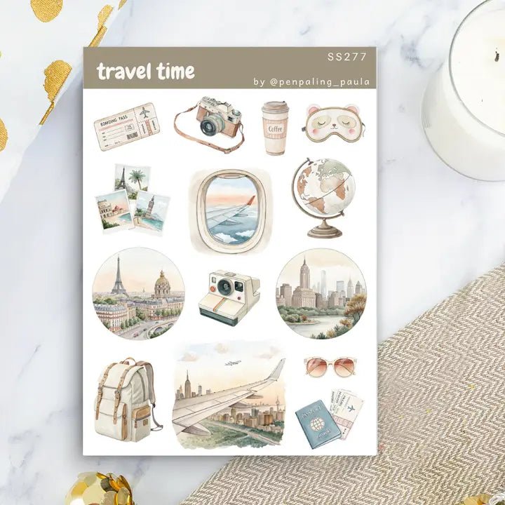 Stickers - Penpaling Paula - Travel Time - 1 - Penpaling Paula - Tidformera