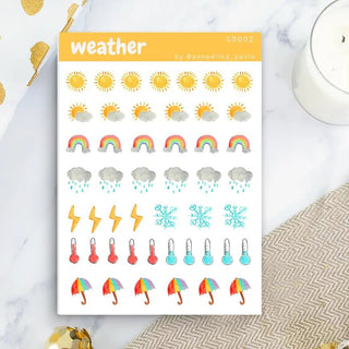 Stickers - Penpaling Paula - Weather - 1 - Penpaling Paula - Tidformera