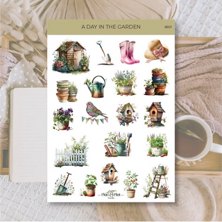 Stickers Plan & Plot Studio Vinyl - A Day in the Garden - 1 - Plan & Plot Studio - Tidformera