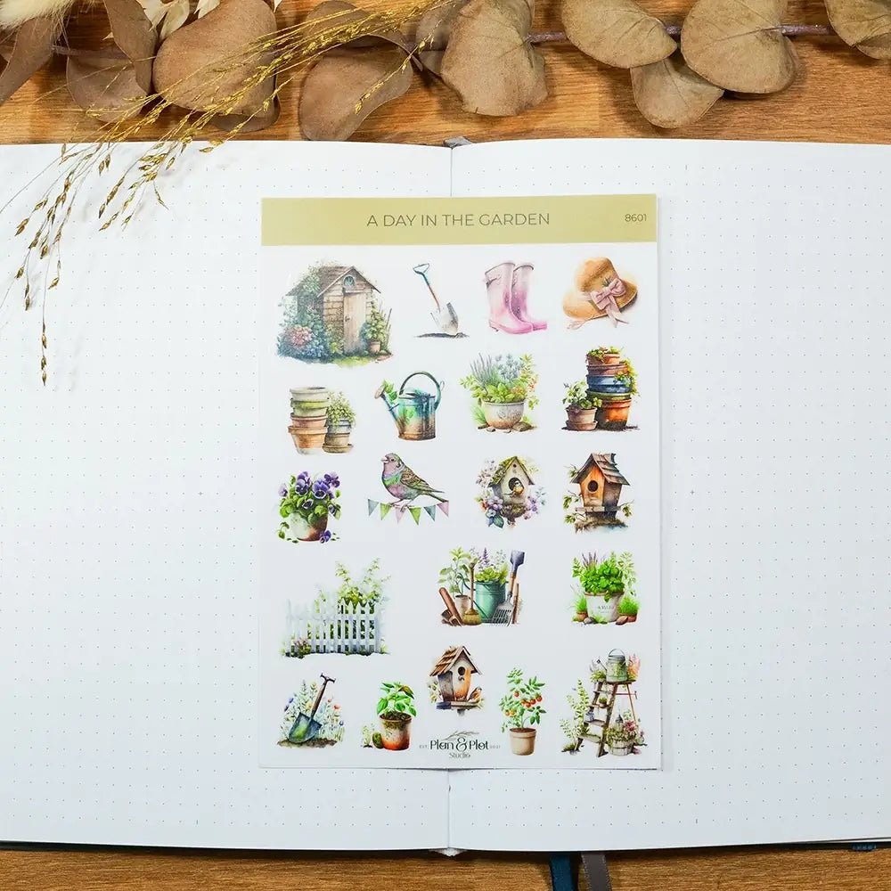 Stickers Plan & Plot Studio Vinyl - A Day in the Garden - 2 - Plan & Plot Studio - Tidformera
