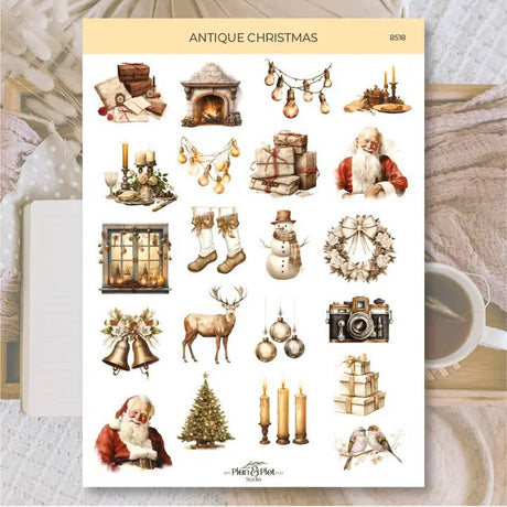 Stickers Plan & Plot Studio Vinyl - Antique Christmas - 1 - Plan & Plot Studio - Tidformera